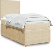 Maison Exclusive - Boxspringbed met matras, crème, 90x190 cm, gestoffeerd