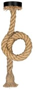 Bailey Hanglamp Rope E27 incl. Touw Kabel en Plafondkap Zwart