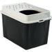 Syfax TOP 50L Kattenbak, gesloten kattenbak, zwart (gerecycled PP), 57,2 x 39,3 x 40,4 cm