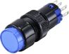 TRU COMPONENTS LAS2Y-11Z/B/12V Druktoets 250 V 3 A 1x uit/aan Continu Blauw IP40 1 stuk(s)