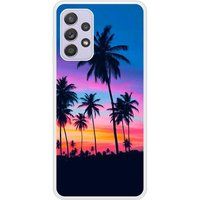 Samsung Galaxy A72 Palmiers colores Verstevigd hoesje met sublimatie bedrukking