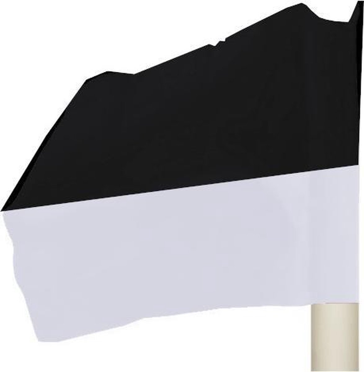 Precision Cornervlag 43 X 38 Cm Polyester Zwart/wit