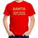 Bellatio Decorations Santa t-shirt / the man / the myth / the legend rood voor kinderen 134/140