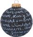 Stern Fabrik Krijt/krijtbord Kerstbal - incl. krijtje - 8 cm - Kunststof - Zwart