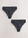 Next - Dames - Set van 2 kanten slips - Zwart