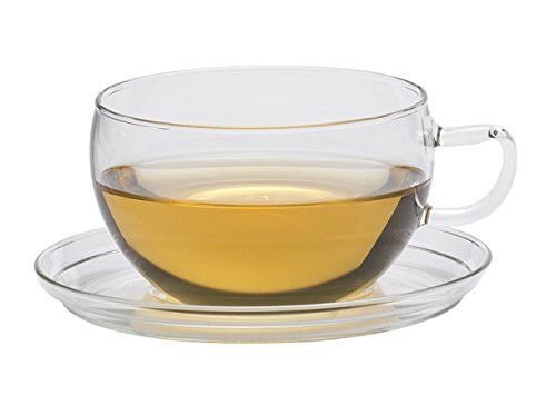 Trendglas Jena Jumbo theekopje met schoteltje 0,4 liter - borosilicaatglas