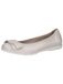 CAPRICE Dames ballerina's van leer met strik, crèmekleuren (parelmoer dee), 39 EU