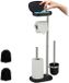 Merkloos Relaxdays Toiletbutler - 69 cm - met reserverolhouder - bakje - zwart