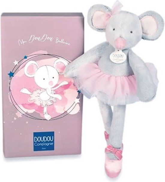 Doudou et Compagnie Ballerina Mouse - Grey - 30 cm - My cuddly toy Ballrin - DC3975