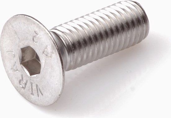 Hoenderdaal Fasteners Hoenderdaal Inbusbout RVS-A2 M6 x 16mm DIN7991 - 200 stuks