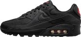 Nike Air Max 90 Schwarz Rot Reflektierend Größe 40.5