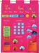Ludi Educatieve Kalender Roze - Stoffen Wandkalender voor Kinderen
