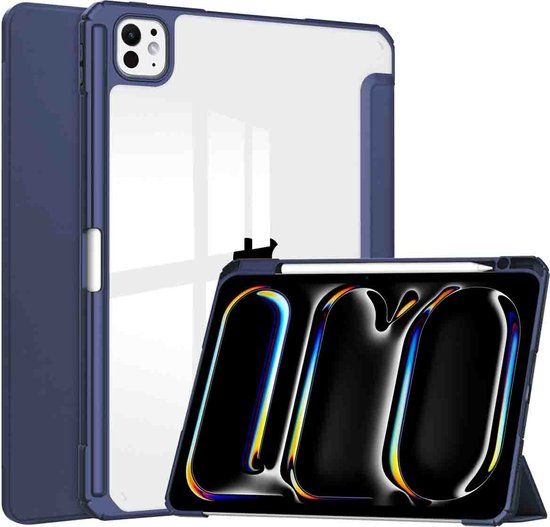 iMoshion Trifold Hardcase Bookcase for iPad Pro 11 (2024) - Dark Blue