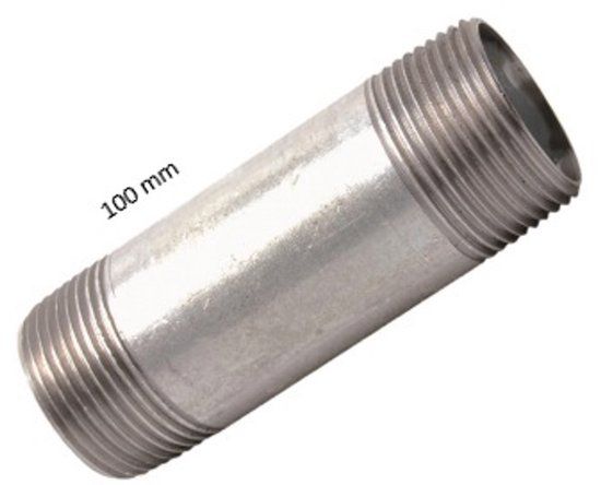 KIRCHHOFF GI Dubbele Buisnippel - Gegalvaniseerd - 1" x 100 mm