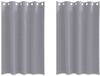 vidaXL Blackout Gordijnen met Ringen 2 st Lichtgrijs 175 x 140 cm