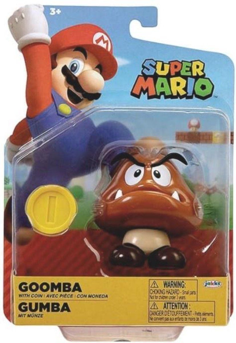 Jakks Pacific Super Mario Action Figure - Goomba with Coin - 2022 Release