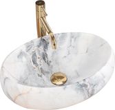 REA Linda Granit Mat Opzetwastafel Steen Imitatie 48,5x34 cm
