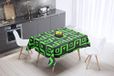 Bonamaison Tafelkleed, Anti-Mold, Sneldrogend, Waterdicht, 100% Polyester Tafellaken, Neon groene rook, 140 x 140 Cm