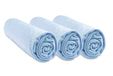 Easy Dort Hoeslaken, bamboe, voor babybed, 60 x 120 cm, hemelsblauw, 3 stuks