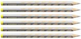 STABILO - ergonomisch kleurpotlood voor linkshandigen - EASYcolors | verpakking van 6, zilver