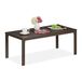Relaxdays Lage tuintafel, weerbestendig, ook voor terras, balkon, 39 x 98 x 48 cm, bruin
