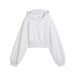 PUMA Essentials sweat à capuche court décontracté avec manches ballon pour femmes, blanc, taille 13-14Y