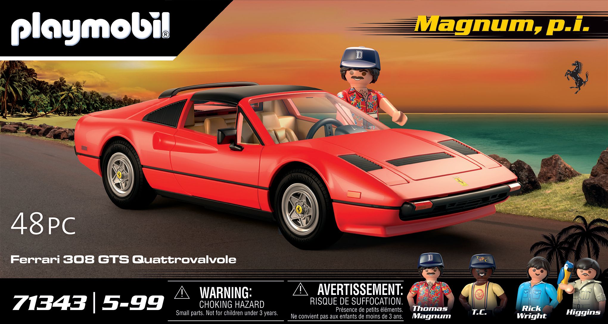 PLAYMOBIL Magnum, P.I. Ferrari 308 GTS Quattrovalvole - 71343 - Car - Red