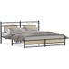 Maison Exclusive - Cadre de lit en métal sans matelas Chêne Sonoma 183x213 cm