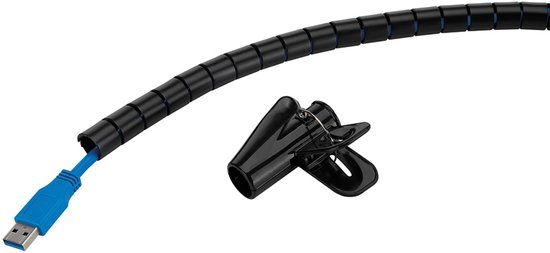 Neomounts ADS06-140BL Kabelspiraal - voor 1-3 kabels - 15 mm - universeel - zwart