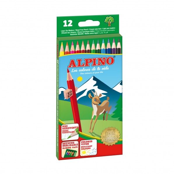 Alpino AL010654 Kleurpotloden - 12 stuks - Hout - Multi - Unisex