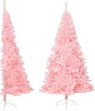 vidaXL - Sapin artificiel - avec - support - demi - 240 - cm - PVC - rose