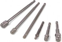 HBM Lemato Professionele 6 Delige Bit - Dop Adapterset met HEX Aansluiting