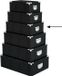5five Opbergdoos / Box - zwart - L36 x B24.5 x H12.5 cm - Stevig karton - Crocobox