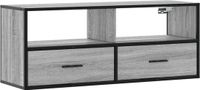 vidaXL meuble TV 100x31x39,5 cm bois d'ingénierie métal gris chêne sonoma