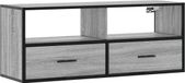 vidaXL Tv-meubel 100x31x39,5 cm bewerkt hout metaal grijs sonoma eiken