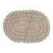 DII Crochet Collection Omkeerbare badmat, klein ovaal, 43 x 61 cm, grijs (Stone)