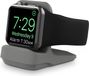 By Qubix Qubix Siliconen Apple Watch houder - Grijs - Geschikt voor alle series Apple Watch standaard - docking station