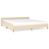 vidaXL Cadre de lit Crème Tissu 180x200 cm