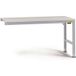 Manuflex LU6008.9006 ESD ESD-bureau universele standaard aanschuiftafel met melamine schijf, bxdxh = 1000 x 600 x 763-873 mm Aluminium-zilver