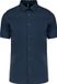 Kariban Heren stretch overhemd korte mouwen maat L Donkerblauw/Navy