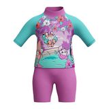 Speedo Learn To Swim Sun Protection Top & Shorts | Junior Girls | Vakantie Wear | UV-bescherming tweedelig badpak voor meisjes en jongens