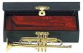 GEWA miniatuurinstrument - trompet van messing – goudkleurig gepolijst – lengte ca. 15 cm – decoratie-instrument in etui – cadeau-idee voor muziekliefhebbers