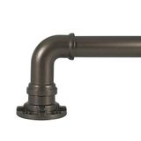 Decopolitan Industrial Wrap Around Telescoping Curtain Rod