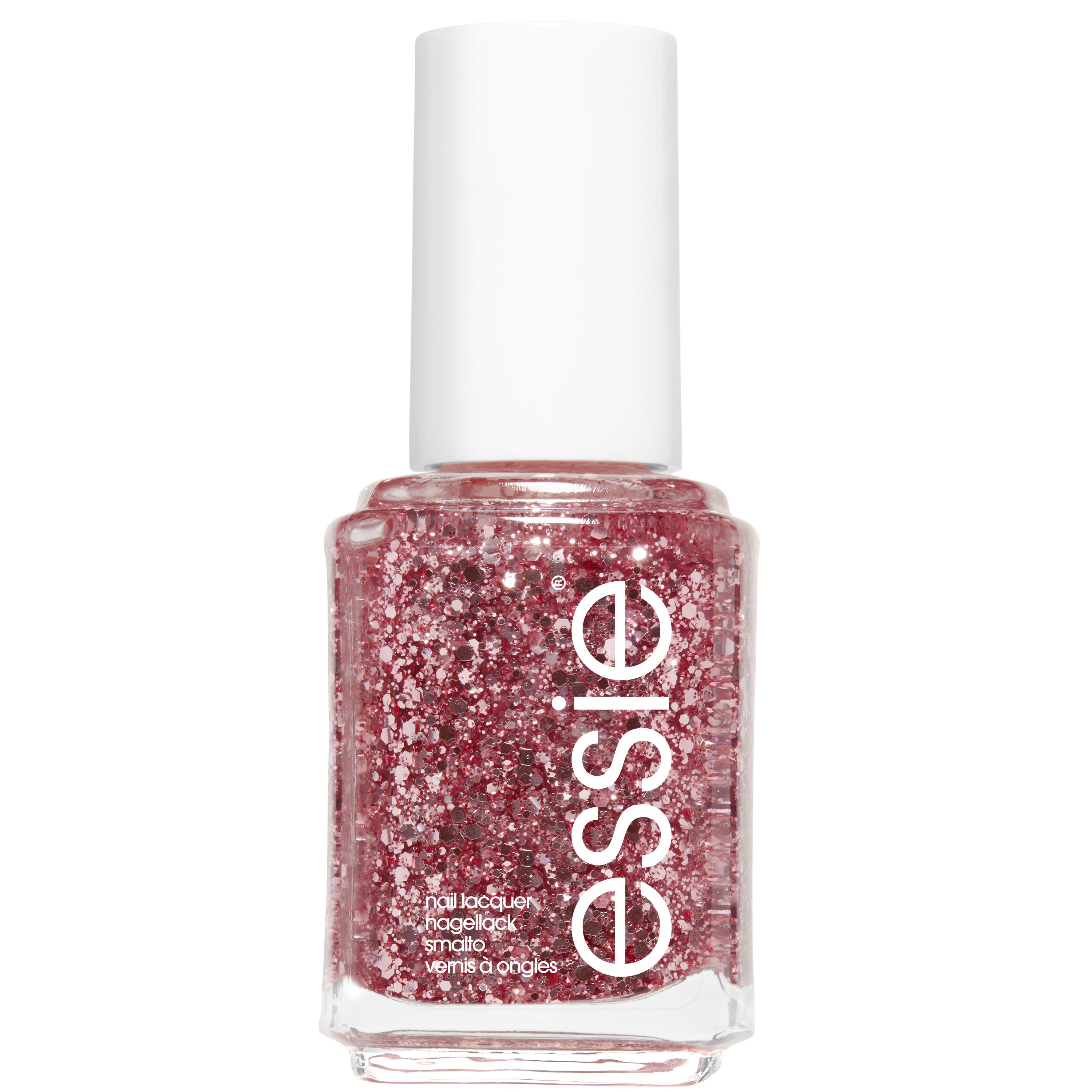 Essie original - 275 a cut above - roze - glitter topcoat - 13,5 ml