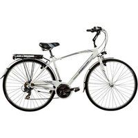 Stadsfiets Canellini EGO Aluminium man 21v - Wit/Blauw