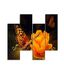 Homemania Wandafbeelding, vlinders, 4 stuks, dieren, woonkamer, slaapkamer, meerkleurig, 76 x 0,3 x 50 cm, -HM204PMDF20, MDF