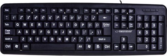 Esperanza Florida - Toetsenbord met extra grote tekens - Zwart