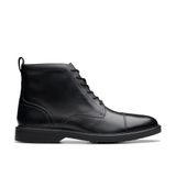 Clarks Aldwin Cap Heren Black Leather, 8