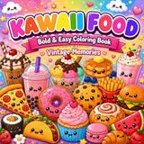 Kawaii Food: Bold & Easy Coloring Book