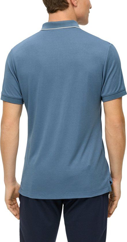 s.Oliver BLACK LABEL Men's Polo - 5410 BLUE - XXL - Black - Cotton